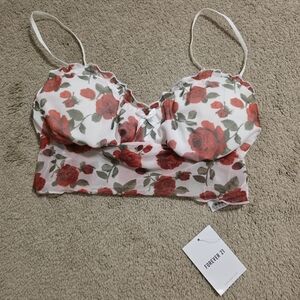 Forever 21 Red Floral Women's Top